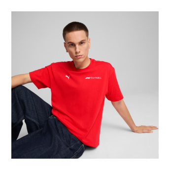 Formule 1 pánské tričko Essential Relaxed Logo red F1 Team 2025