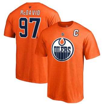Edmonton Oilers pánské tričko Connor McDavid #97 Name & Number orange