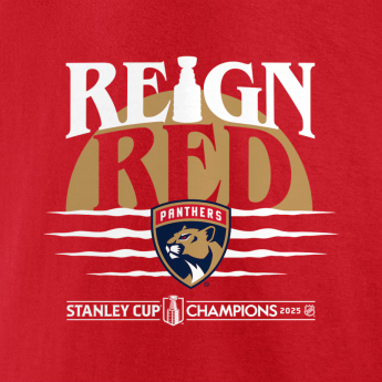 Florida Panthers pánské tričko 2025 Stanley Cup Champions Hometown DNA red