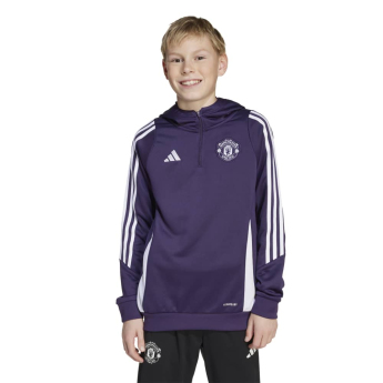 Manchester United dětská mikina s kapucí Track purple