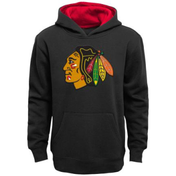 Chicago Blackhawks dětská mikina s kapucí Prime Logo Pullover Fleece black