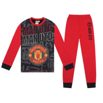 Manchester United dětské pyžamo Long black