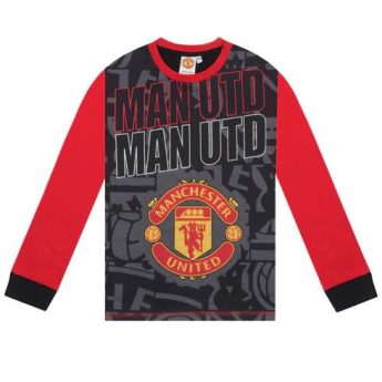 Manchester United dětské pyžamo Long black