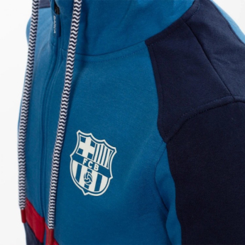 FC Barcelona dětská mikina s kapucí Zip Oceanic