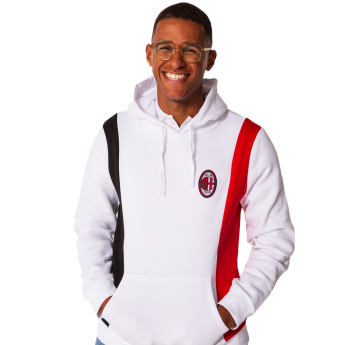 AC Milan pánská mikina s kapucí Logo white