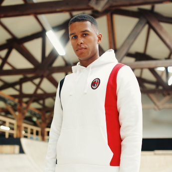 AC Milan pánská mikina s kapucí Logo white