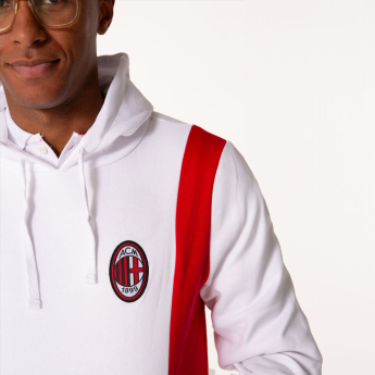 AC Milan pánská mikina s kapucí Logo white