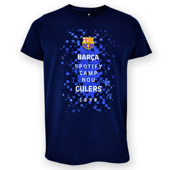 FC Barcelona dětské tričko Logos navy