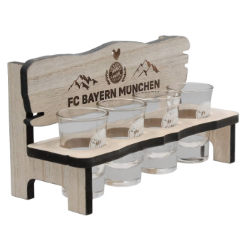 Bayern Mnichov panák štamprle stand with motifs 4 pack