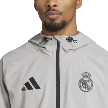Real Madrid pánská bunda s kapucí Vis Tech Travel grey