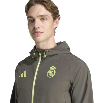 Real Madrid pánská bunda s kapucí Vis Tech Travel green