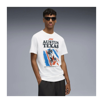 Formule 1 pánské tričko Austin GP white 2025