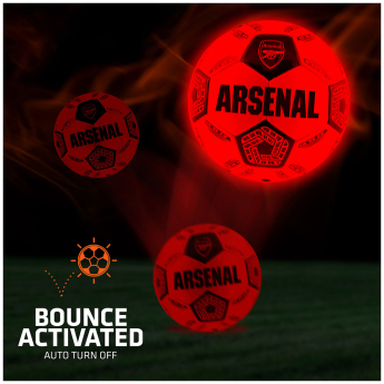 FC Arsenal fotbalový míč LED Glow Football - size 5