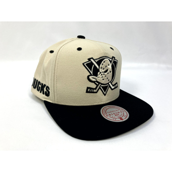 Anaheim Ducks čepice flat kšiltovka Evergreen Cream Black Snapback Vntg