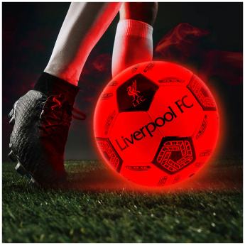 FC Liverpool fotbalový míč LED Glow Football - size 5