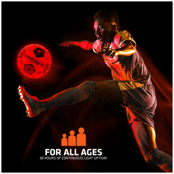 FC Liverpool fotbalový míč LED Glow Football - size 5