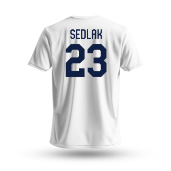 Hokejové reprezentace dětské tričko Lukáš Sedlák #23 Czech National Emblem 2025 White