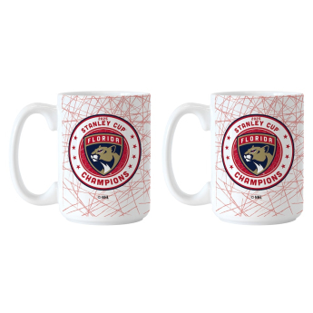 Florida Panthers sada hrnků 2025 Stanley Cup Champions Two-Pack 15oz. Wrap Sublimated