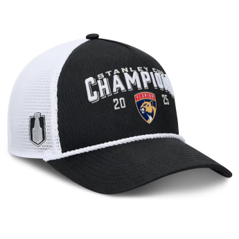 Florida Panthers čepice baseballová kšiltovka 2025 Stanley Cup Champions A-Frame Roper Meshback Adjustable Black