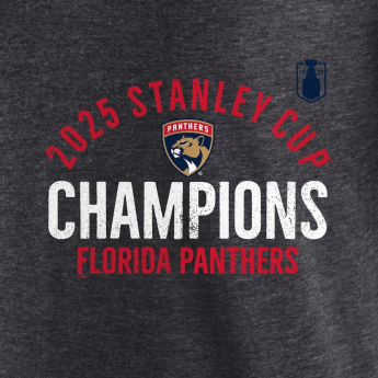 Florida Panthers pánské tričko 2025 Stanley Cup Champions Rush Tri-Blend Heather Charcoal
