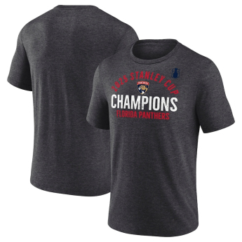 Florida Panthers pánské tričko 2025 Stanley Cup Champions Rush Tri-Blend Heather Charcoal