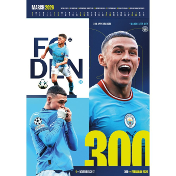 Manchester City kalendář Deluxe 2026