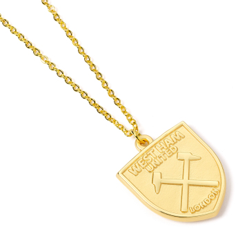 West Ham United přívěšek na krk Gold Finish Crest Necklace