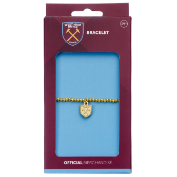 West Ham United náramek Gold Finish Bead