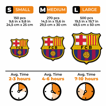 FC Barcelona dřevěné puzzle Crest 500 pcs