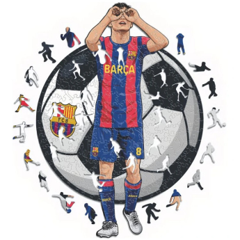 FC Barcelona dřevěné puzzle Pedri 150 pcs