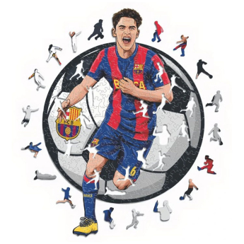 FC Barcelona dřevěné puzzle Gavi 500 pcs