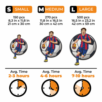 FC Barcelona dřevěné puzzle Gavi 500 pcs
