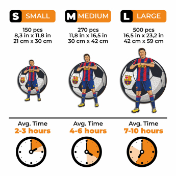 FC Barcelona dřevěné puzzle Lewandowski 500 pcs