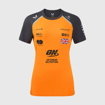 Mclaren Honda dámské tričko Lando Norris official Teamline Replica orange F1 Team 2025