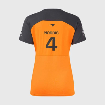 Mclaren Honda dámské tričko Lando Norris official Teamline Replica orange F1 Team 2025