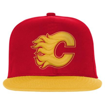 Calgary Flames dětská čepice flat kšiltovka Essentials Flatbrim Snapback