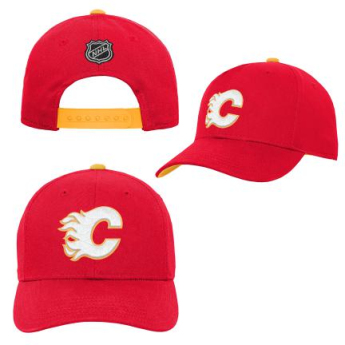 Calgary Flames dětská čepice baseballová kšiltovka Precurved Snap