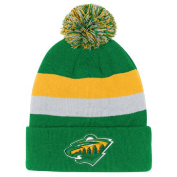 Minnesota Wild dětská zimní čepice Cuffed Beanie With Pom