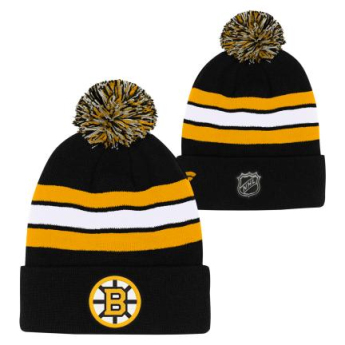 Boston Bruins dětská zimní čepice Cuffed Beanie With Pom