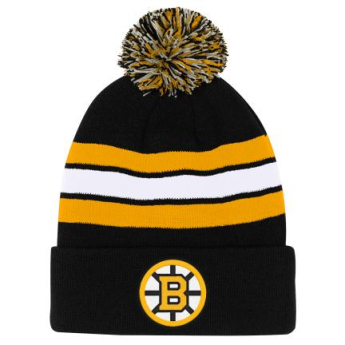 Boston Bruins dětská zimní čepice Cuffed Beanie With Pom