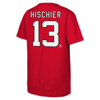 New Jersey Devils dětské tričko Nico Hischier Flat Captains N&N Ss Ctn red