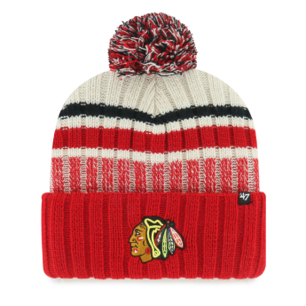 Chicago Blackhawks zimní čepice Long Range 47 Cuff Knit Natural