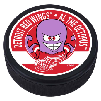 Detroit Red Wings puk Al The Octopus Mascot Textured