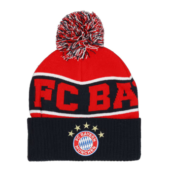 Bayern Mnichov dětská zimní čepice Pom red