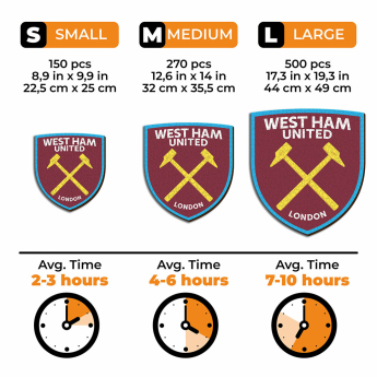 West Ham United dřevěné puzzle Crest 150 pcs