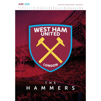 West Ham United kalendář Deluxe 2026