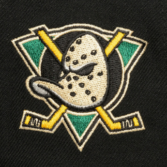 Anaheim Ducks čepice flat kšiltovka Cream Script Snapback black