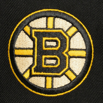 Boston Bruins čepice flat kšiltovka Cream Script Snapback black