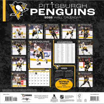 Pittsburgh Penguins kalendář 2026 Wall