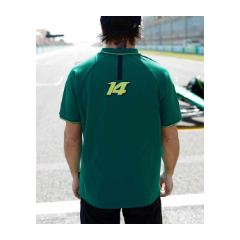 Aston Martin pánské polo tričko Alonso Kimoa green F1 Team 2025